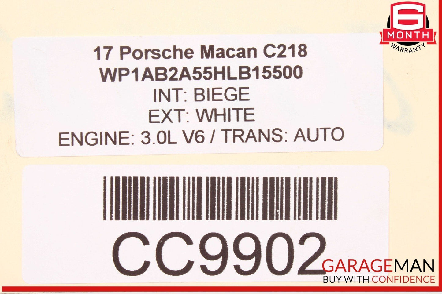 15-21 Porsche Macan 95B 3.0L Rear Differential Diff Axle Carrier OEM