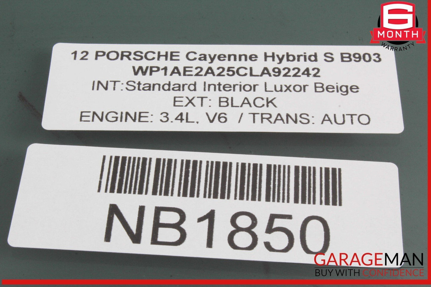 11-18 Porsche Cayenne 958 S Front Left Driver Side Door Window Glass OEM