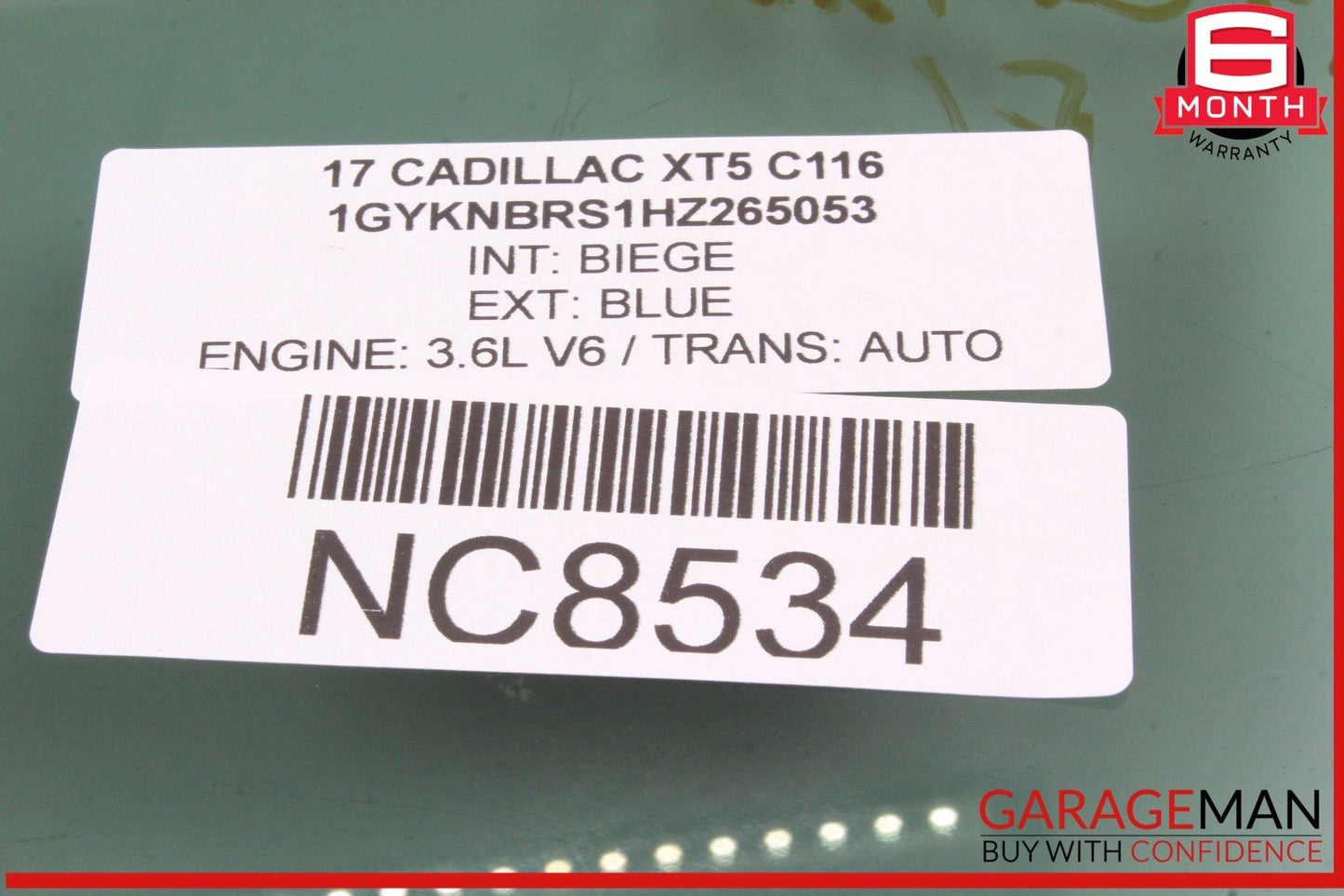 17-23 Cadillac XT5 Front Left Driver Side Door Window Auto Glass OEM