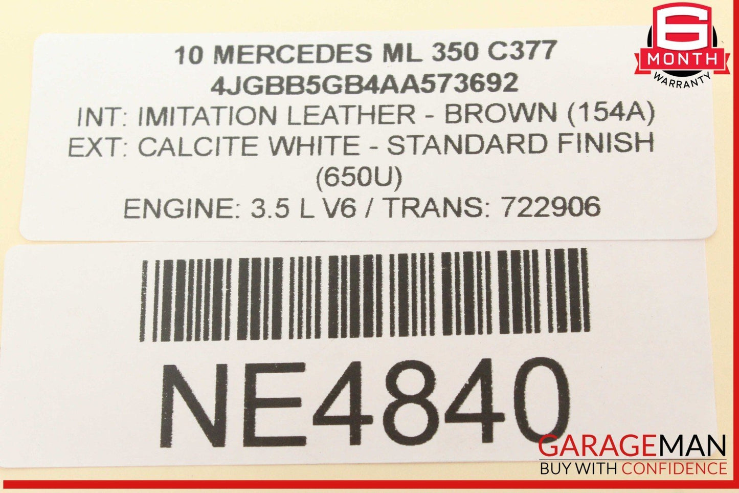 06-19 Mercedes W164 ML350 Rear Glass Windshield Wiper Motor 2518200042 OEM