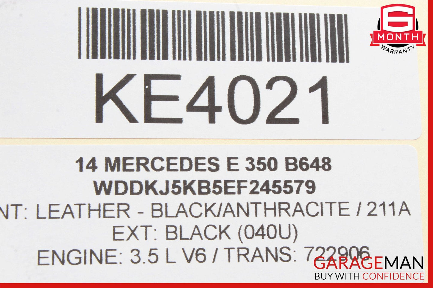 10-20 Mercedes W207 E350 Rear Right Window Regulator Motor 2078200642 OEM