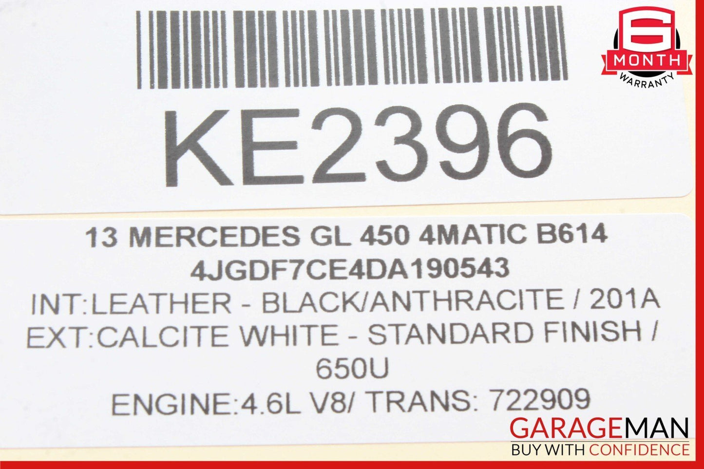 13-16 Mercedes X166 GL450 Trunk Tailgate Release Open Handle w/ Camera OEM