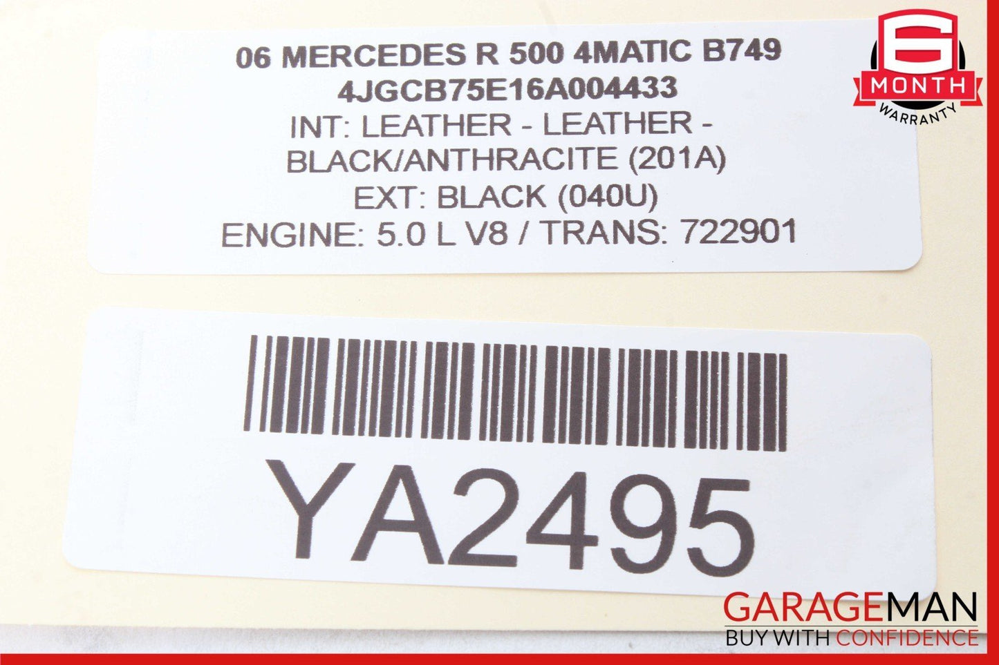 06-11 Mercedes W251 R500 ML450 GL450 Rear A/C Heater Climate Control Switch OEM