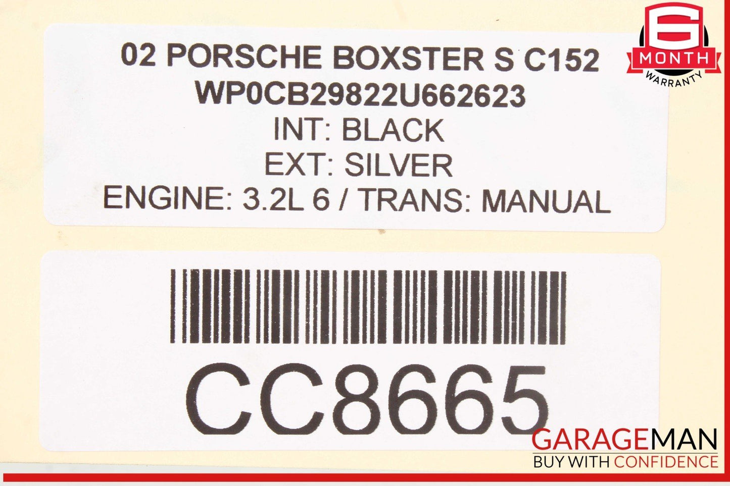 97-04 Porsche Boxster 986 Rear Subframe Crossmember Sub Frame Bar Assembly OEM
