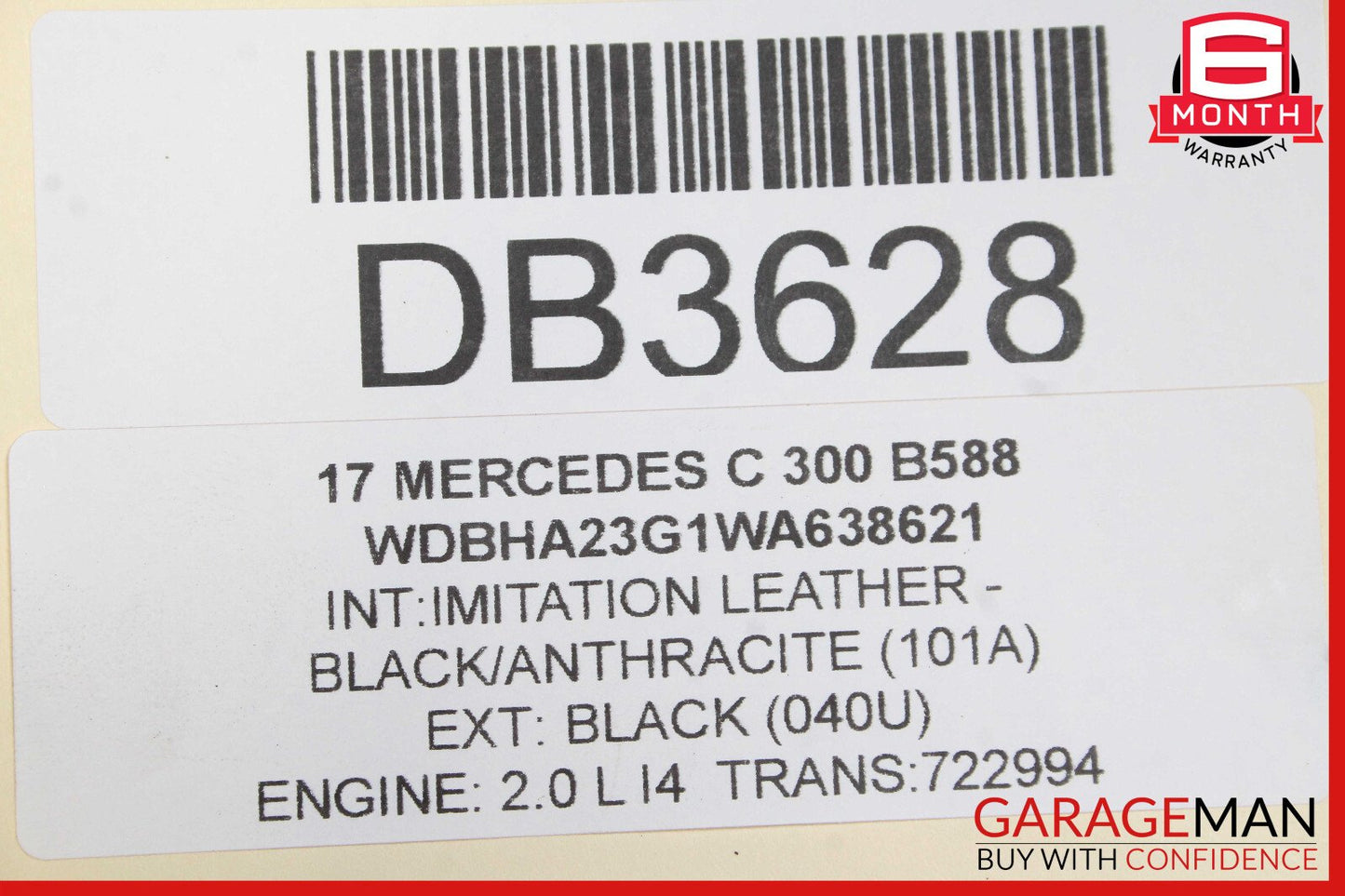 15-20 Mercedes W205 C300 E300 M274 Engine Motor Block Assembly 2.0 L4 106k