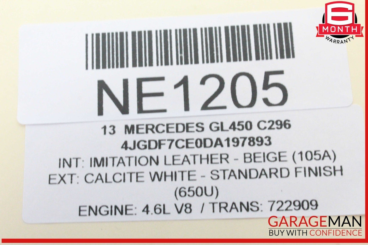 13-16 Mercedes X166 GL450 Front Left Driver Side Fog Light Foglight Lamp OEM