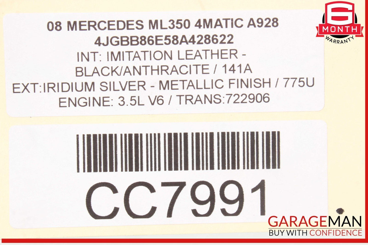 06-12 Mercedes W164 ML350 GL500 Power Steering Rack & Pinion Assembly OEM