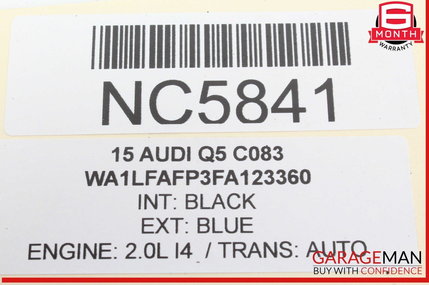 13-17 Audi Q5 Fuel Tank Gas Cap Cover Blue 8K0010508BH OEM