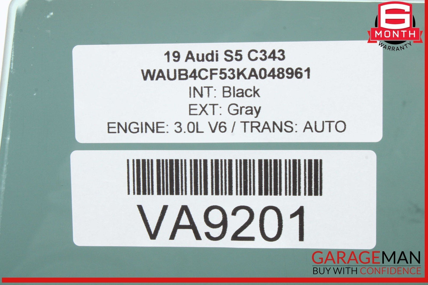 18-24 Audi S5 A5 Rear Left Driver Side Door Window Glass 8W8845205 OEM