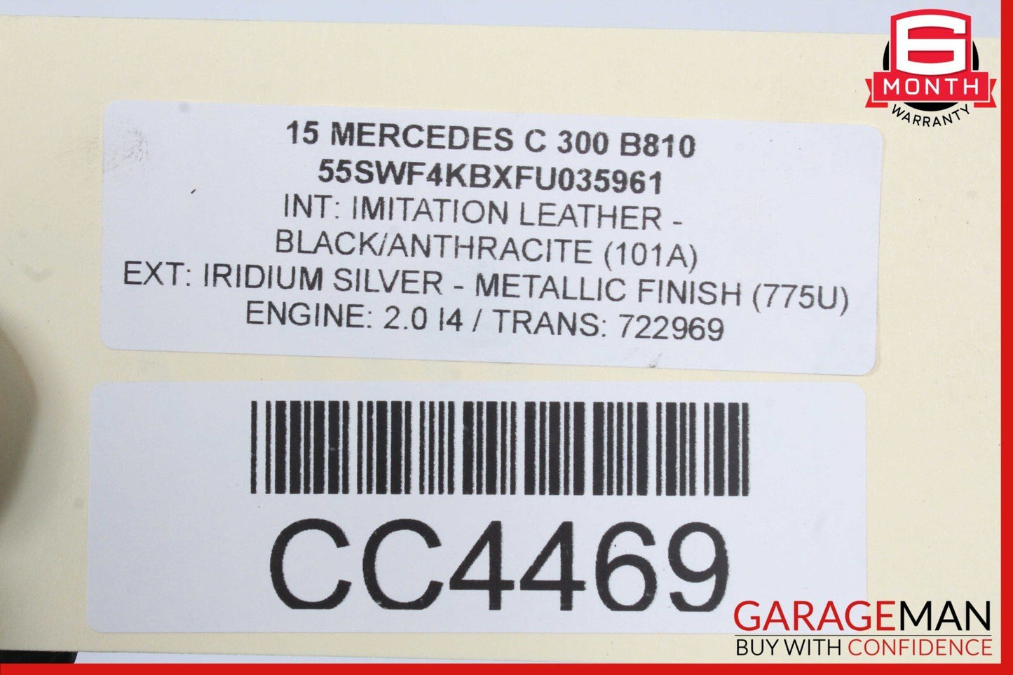 15-17 Mercedes W205 C300 RWD 7G Automatic Transmission Assembly 722.994 OEM