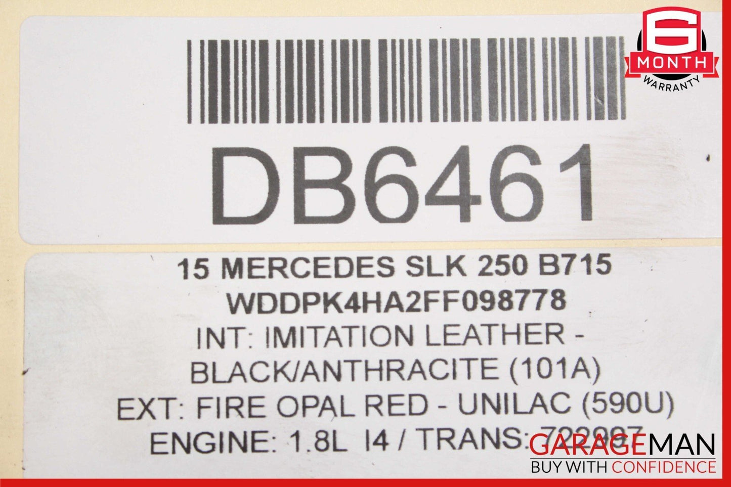 12-17 Mercedes R172 SLK250 Fuel Gas Tank Reservoir Filler Neck Assembly