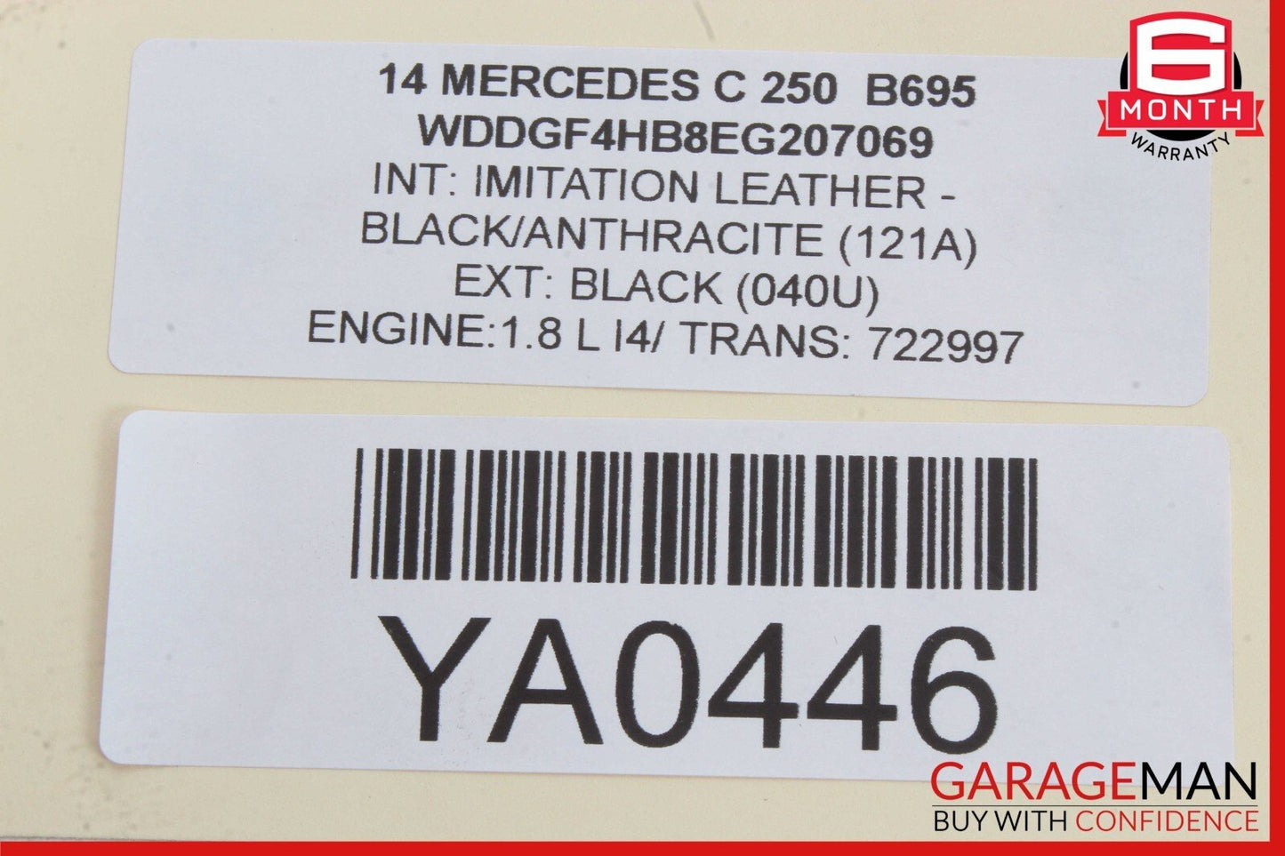 08-14 Mercedes W204 C250 C300 C350 Rear Left Door Lock Latch Actuator