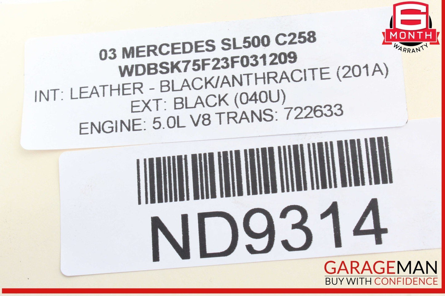 03-06 Mercedes R230 SL500 SL55 Front ABC Hydraulic Strut Shock Hose Line OEM