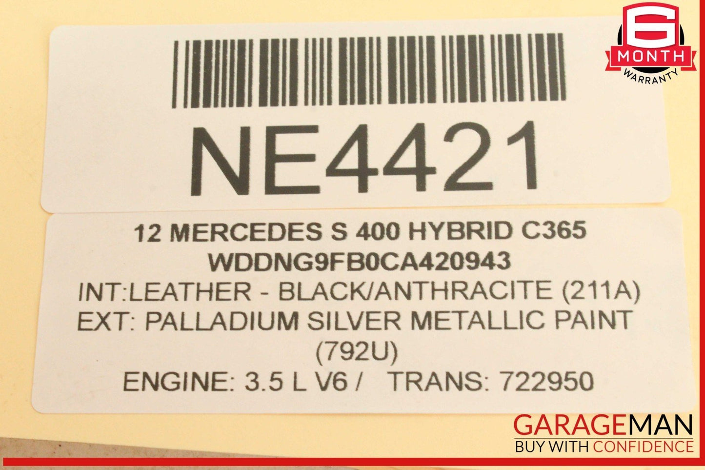 07-14 Mercedes W221 S400 Hybrid Emergency Electric Parking Brake Actuator OEM
