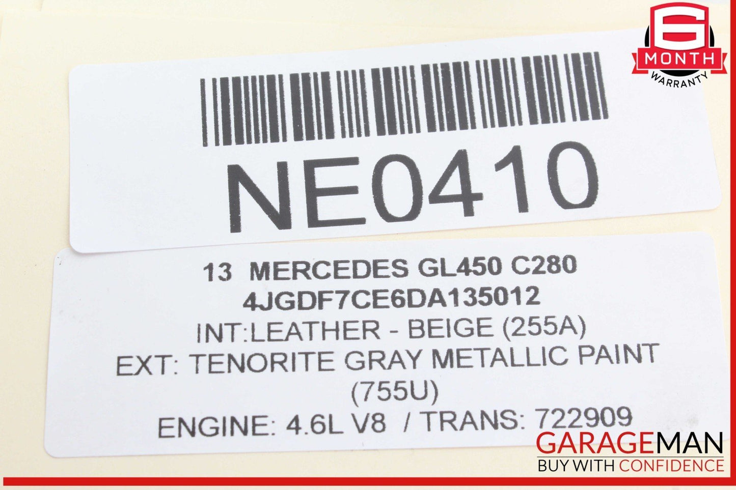 12-19 Mercedes X166 GL450 GL550 Front Right Side Lower Control Arm OEM
