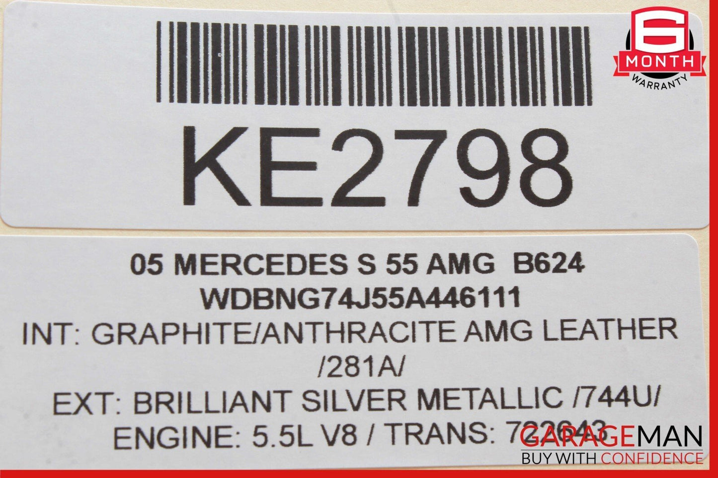 03-06 Mercedes W220 S55 AMG S500 Seat Control Module Front Left 2208203185 OEM