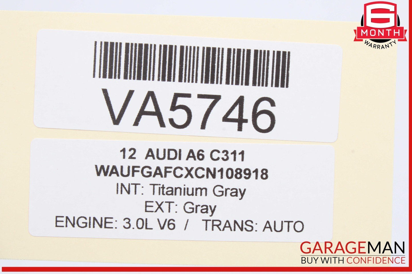 12-18 Audi A6 A7 Front Upper Overhead Dome Light Gray 4G0947135E OEM