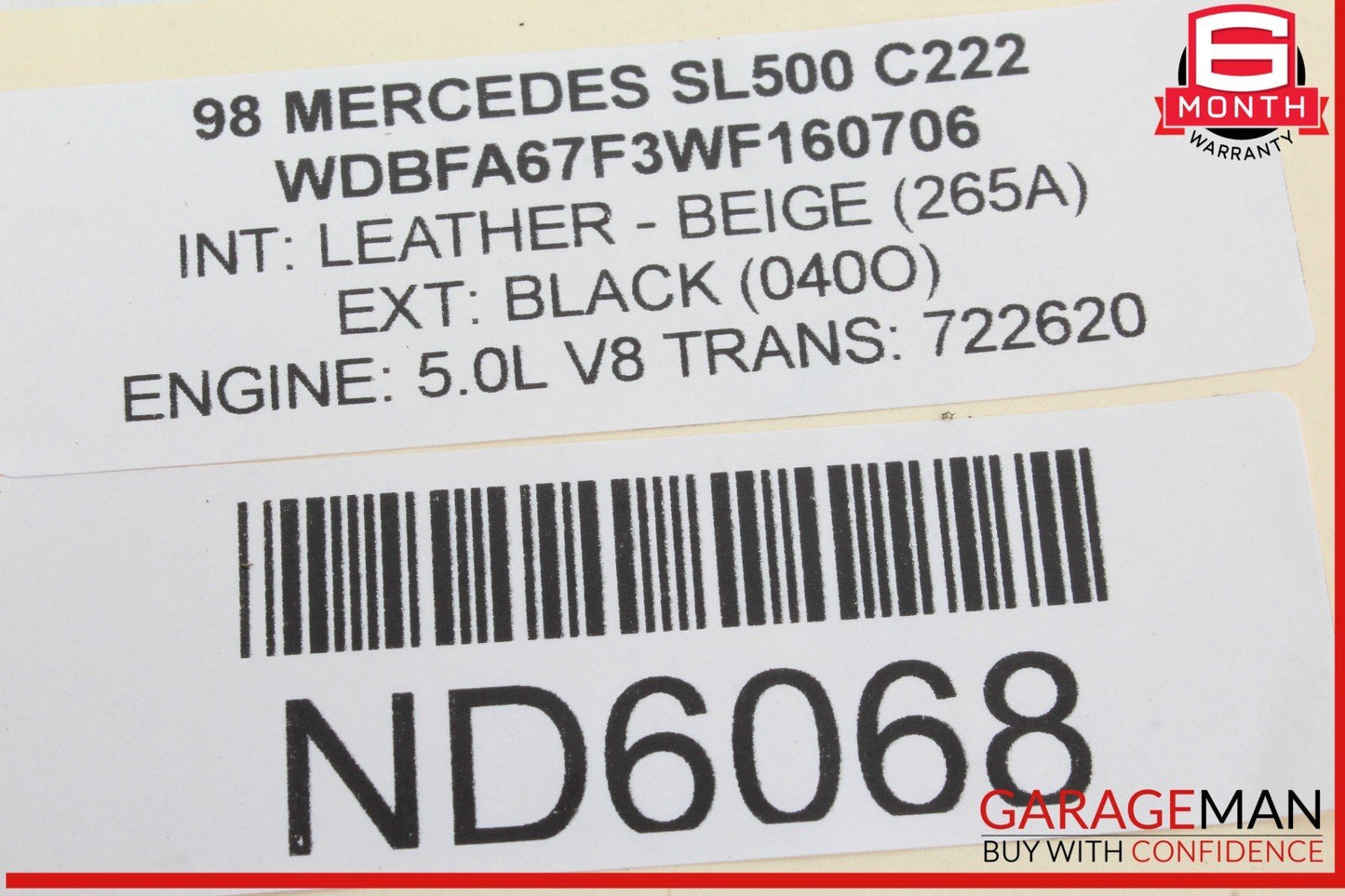 90-02 Mercedes R129 SL500 500SL Front Right Side Seat Control Switch Module OEM