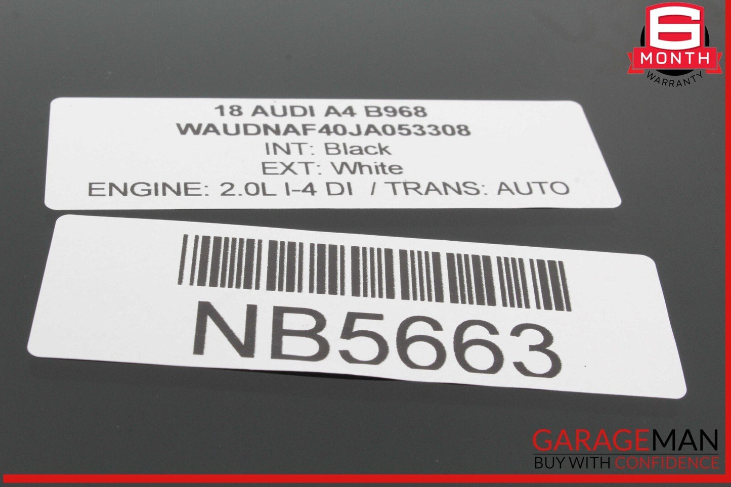 17-24 Audi A4 Quattro Front Left Driver Side Door Window Glass 8W0845201 OEM