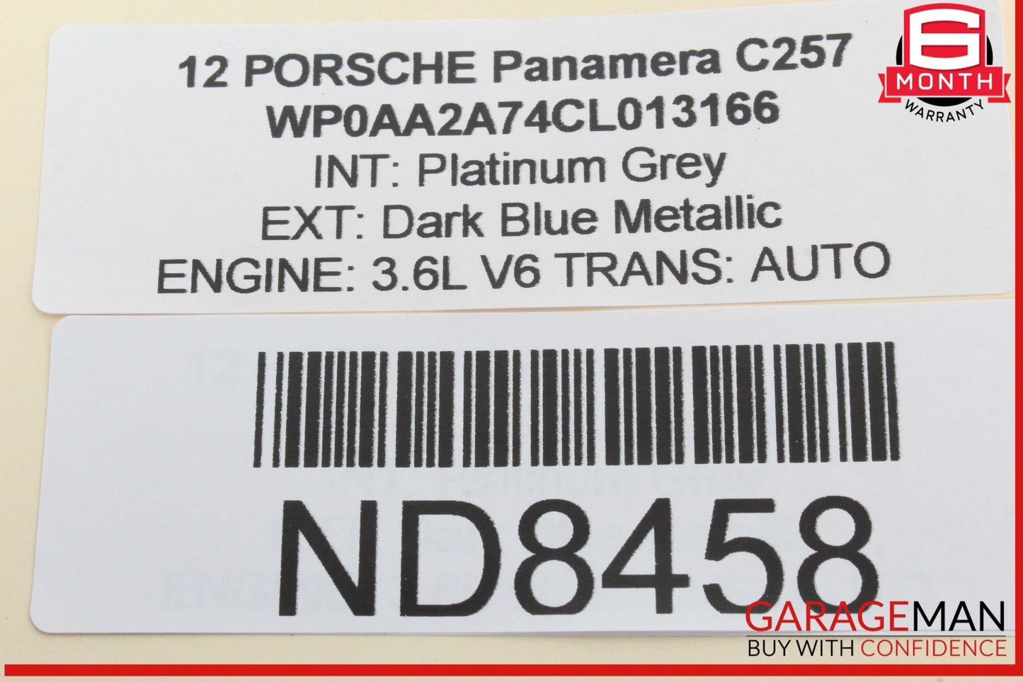 10-16 Porsche Panamera 970 Front Left Driver Side Knee Airbag Air Bag Gray OEM