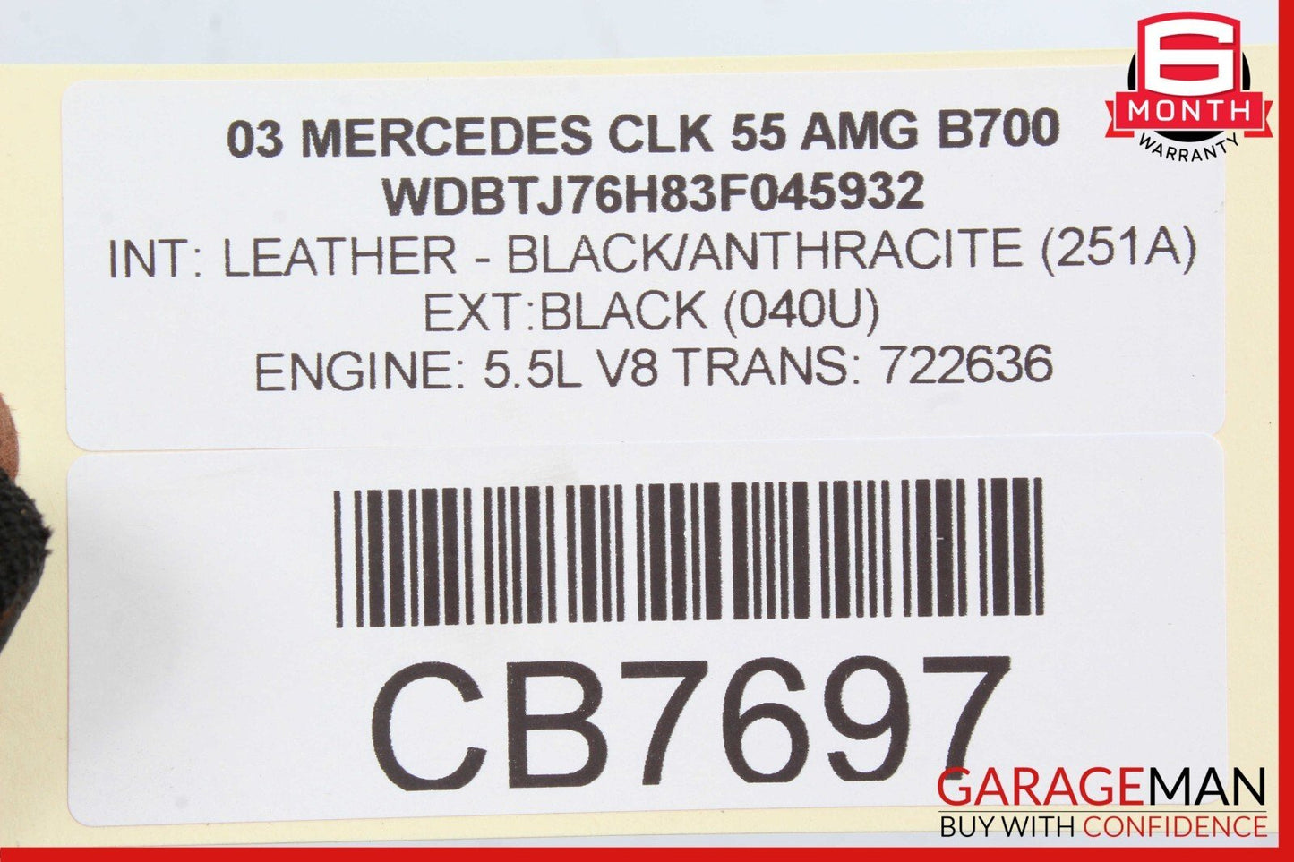 03-09 Mercedes W209 CLK55 AMG Front Right Side Door Lock Latch Actuator OEM