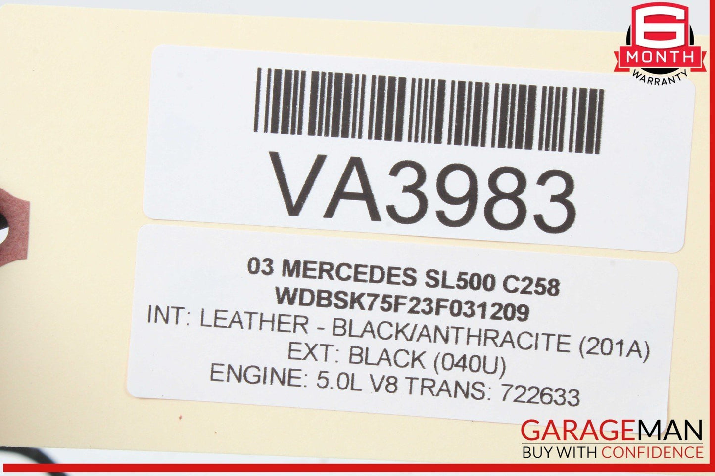 03-06 Mercedes R230 SL500 SL55 AMG Bumper Parktronic Parking Sensor Set OEM