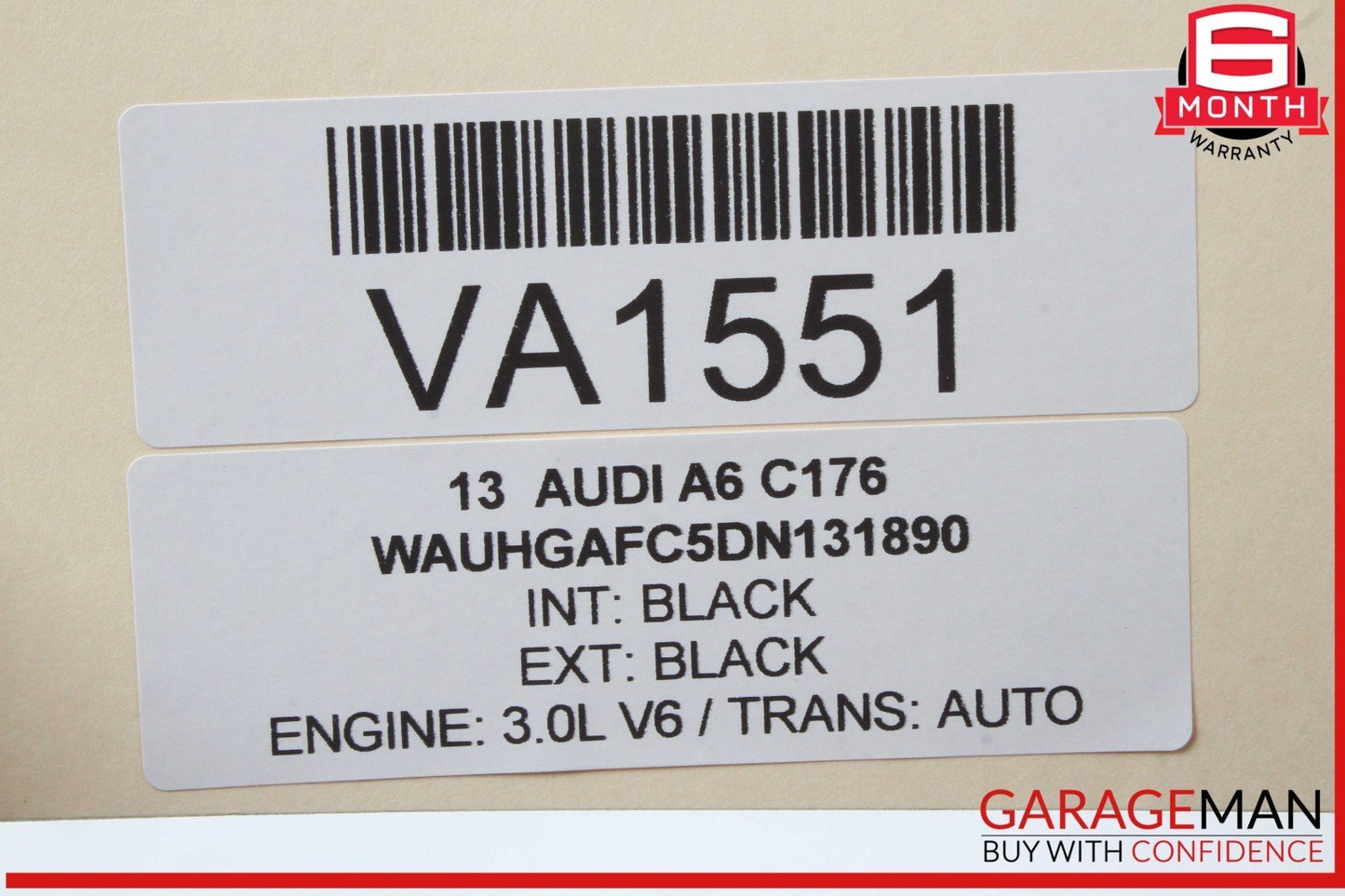 12-18 Audi A6 A7 Right Passenger Side Exterior Door Handle Black 4H0837886 OEM