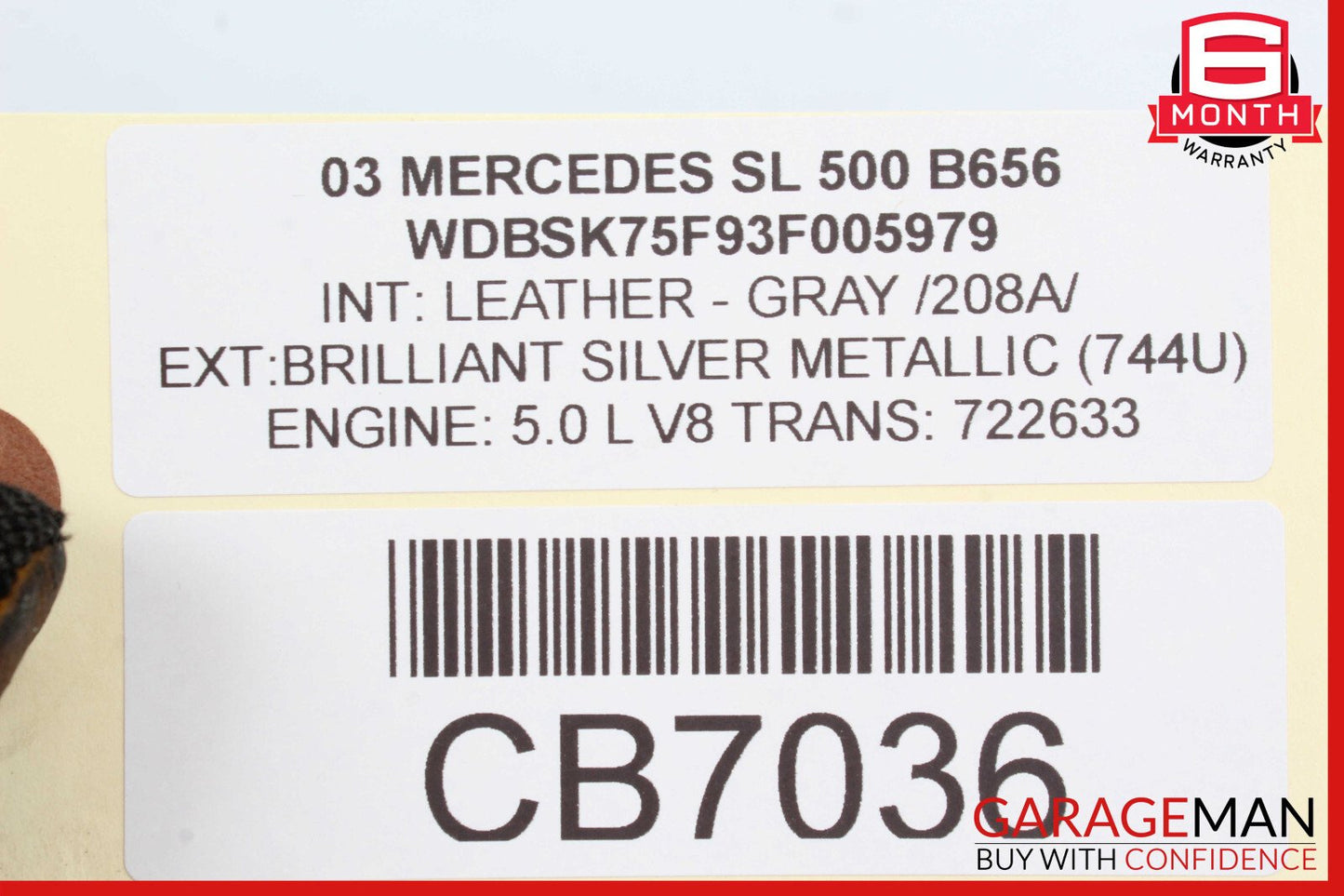 03-06 Mercedes R230 SL500 SL55 AMG Door Keyless Go Entry Antenna Module OEM