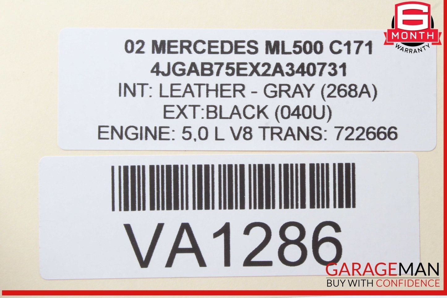 98-05 Mercedes W163 ML500 ML320 ML55 AMG Rear Right Side Exterior Door Handle