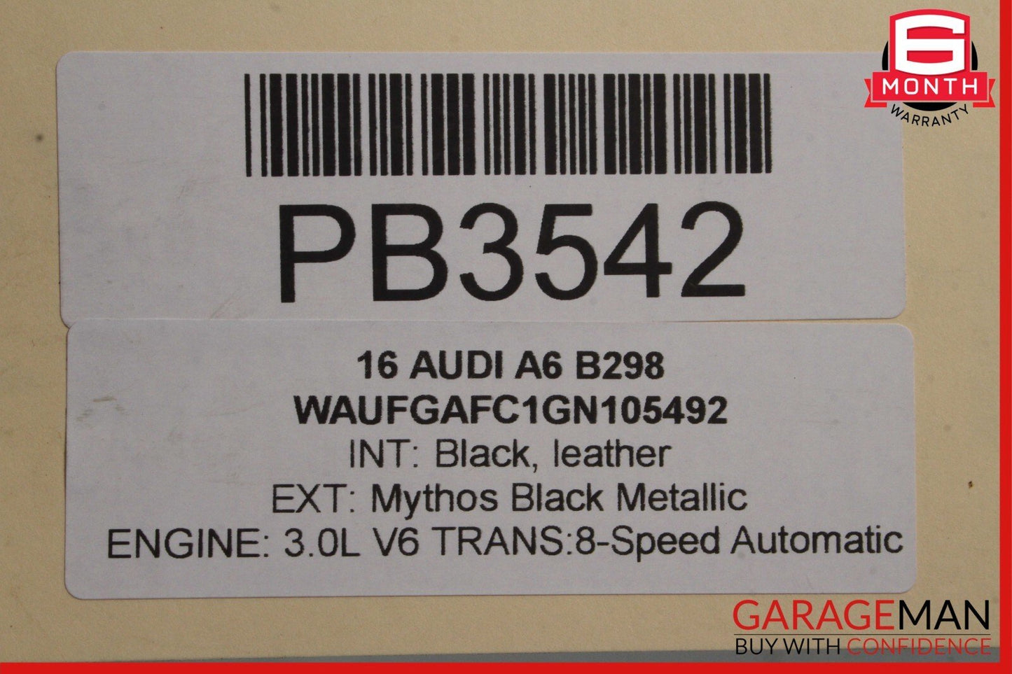 16-17 Audi A6 3.0L 8-Speed Automatic Transmission Assembly OEM