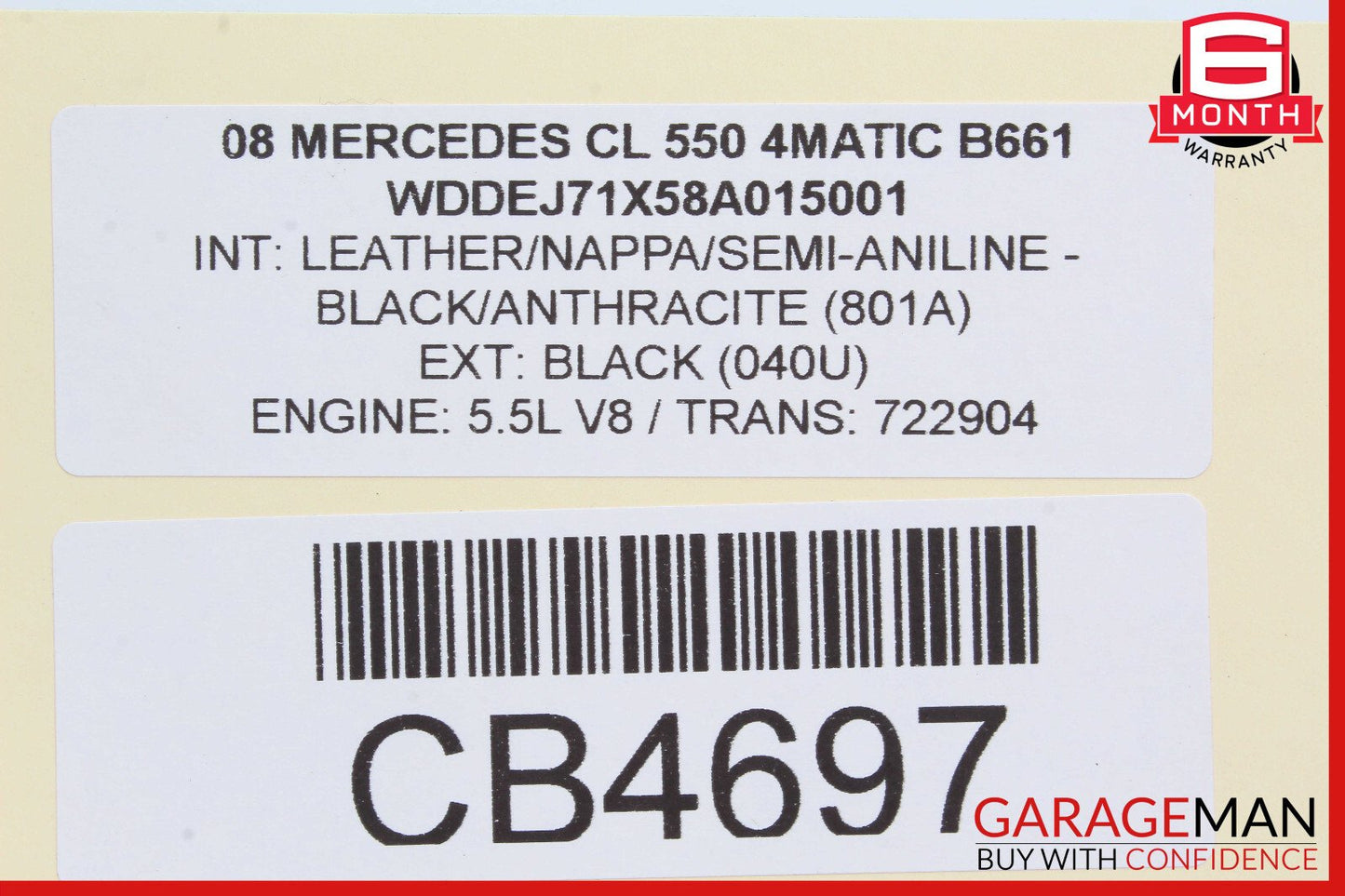 07-14 Mercedes W216 CL550 CL600 Dashboard Center A/C AC Air Vent w/ Clock OEM