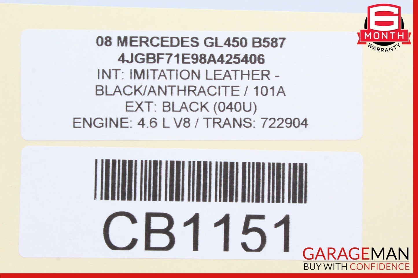 06-08 Mercedes X164 GL450 ML550 R500 GL320 Steering Wheel Anthracite OEM