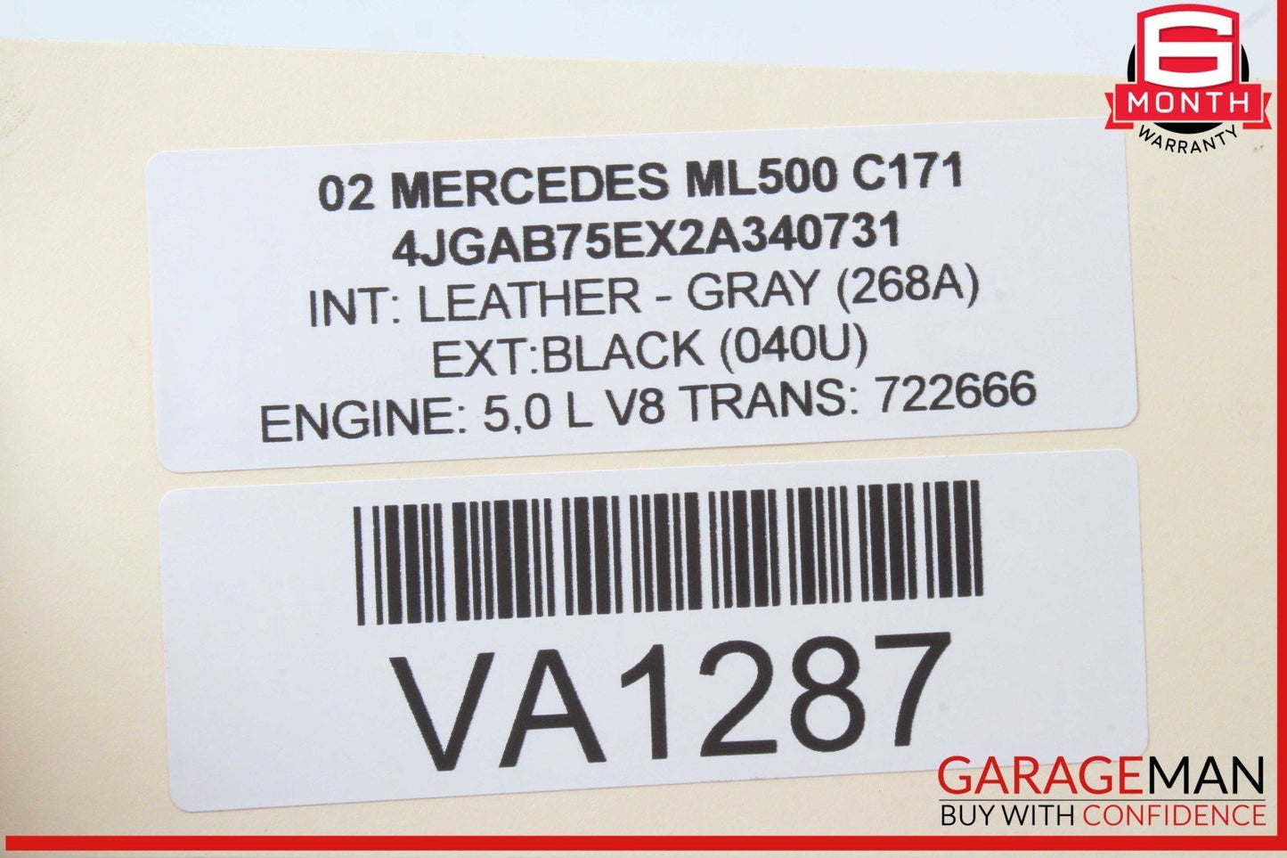 98-05 Mercedes W163 ML500 ML320 ML55 AMG Rear Left Side Exterior Door Handle