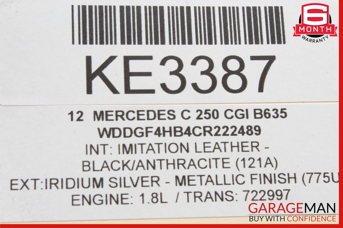 12-14 Mercedes W204 C250 Rear Center Console Air Vent AC A/C Trim Grille OEM