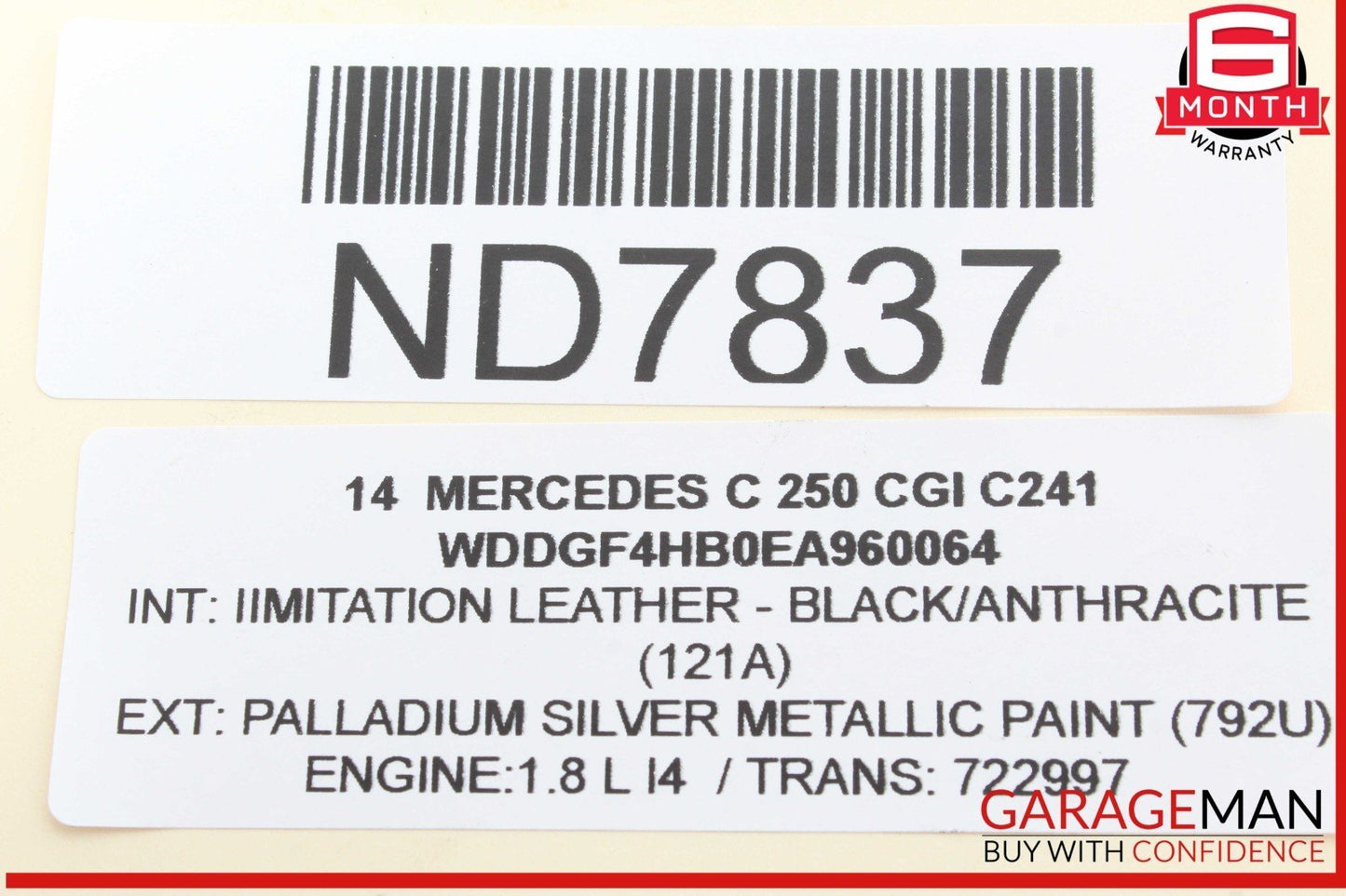 12-14 Mercedes W204 C250 CGI Front Left Side Headlight Support Bracket OEM