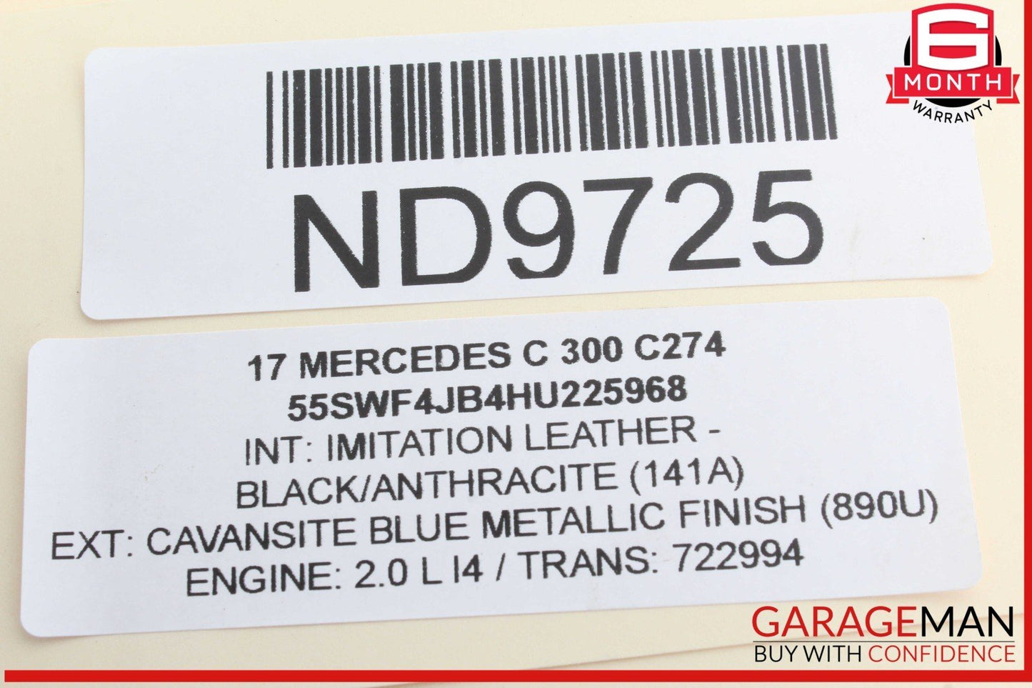 15-18 Mercedes W205 C300 C400 C350e Rear Trunk SAM Control Module Unit OEM