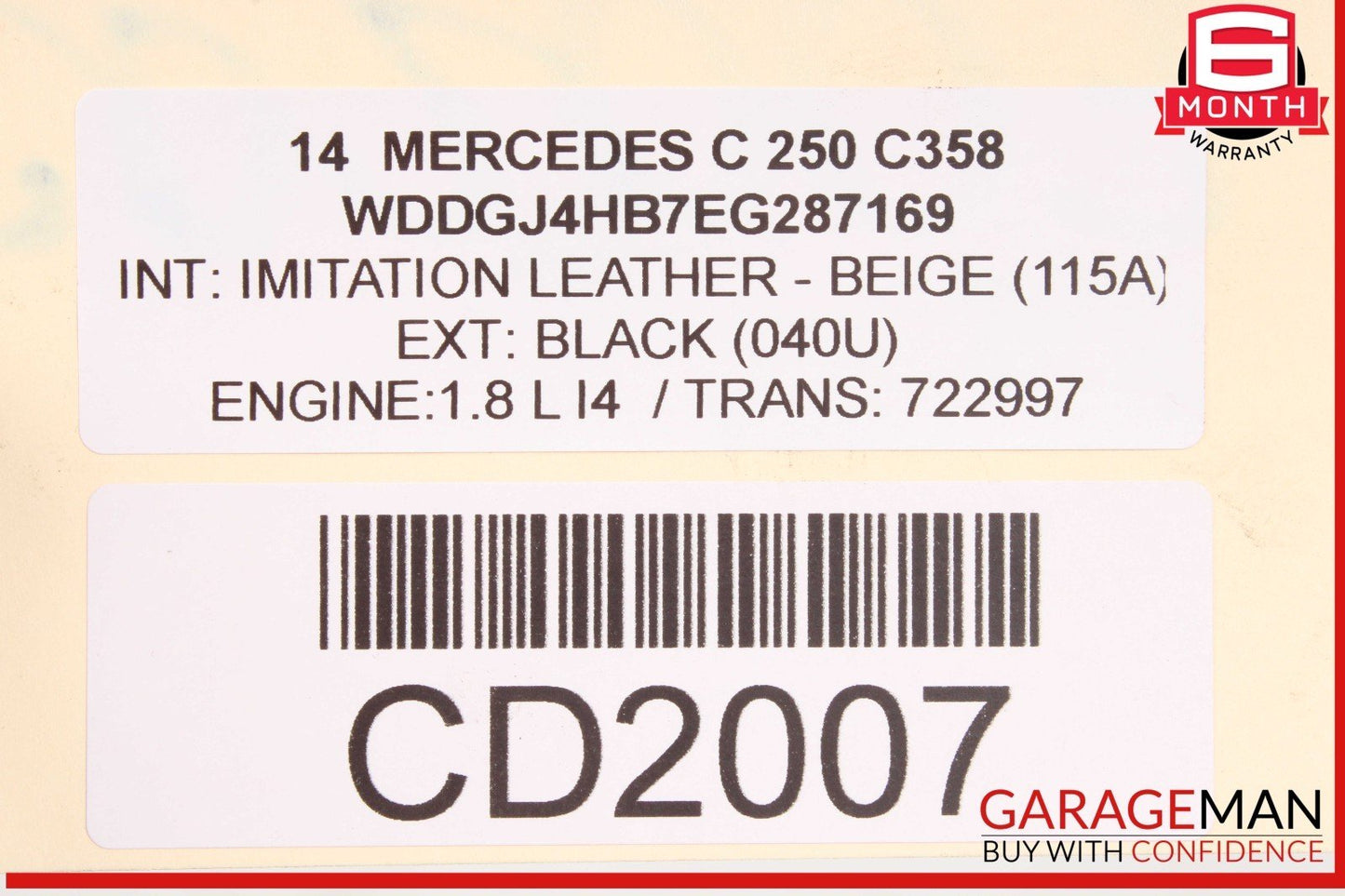 08-14 Mercedes W204 C250 C300 C350 Right Passenger Side Fender Assembly OEM