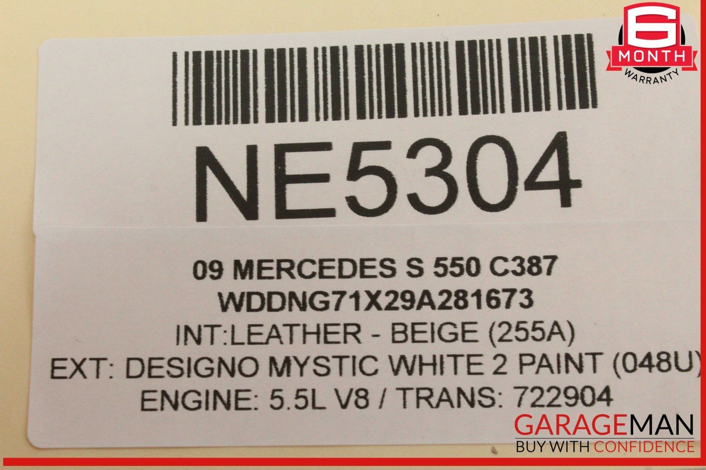 07-14 Mercedes W221 S550 CL550 CL600 Center Console Cup Holder Cover Trim OEM