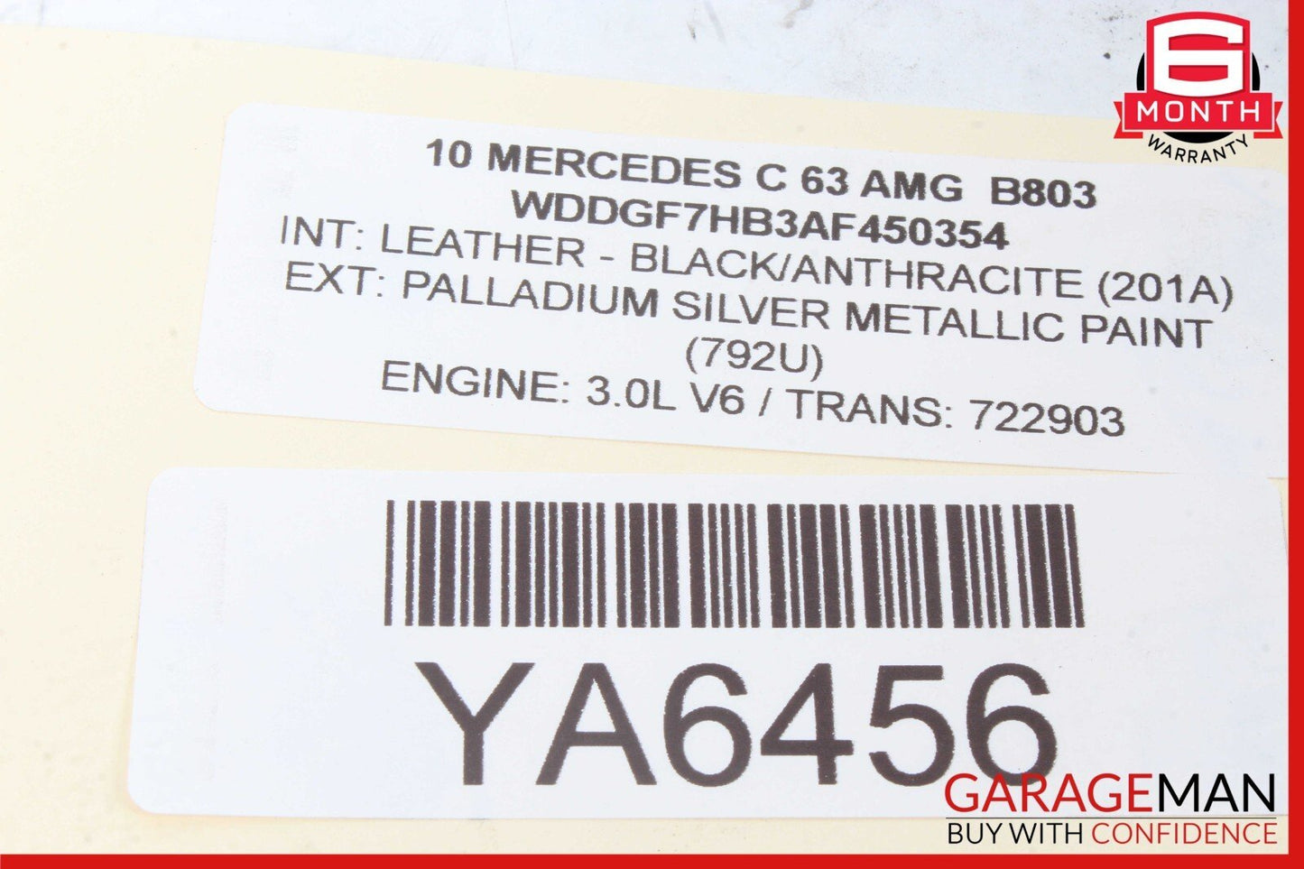 07-15 Mercedes W204 C63 CLS63 AMG Right Side Air Intake Cleaner Filter Box MAS