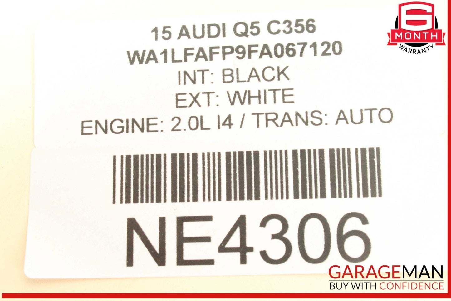09-17 Audi Q5 SQ5 Windshield Washer Reservoir Tank 8R0955453B OEM