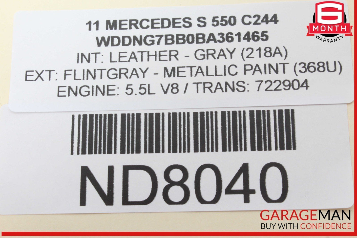 07-14 Mercedes W221 S550 S400 Dynamic Seat Pressure Vacuum Tank Reservoir OEM