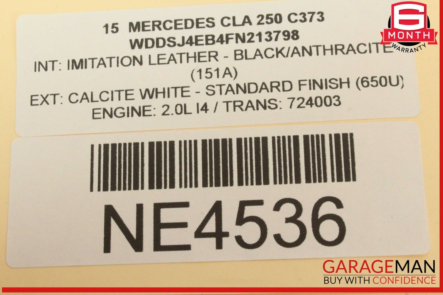 14-18 Mercedes W117 CLA250 CLA45 Rear Right Side Door Window Regulator Motor OEM