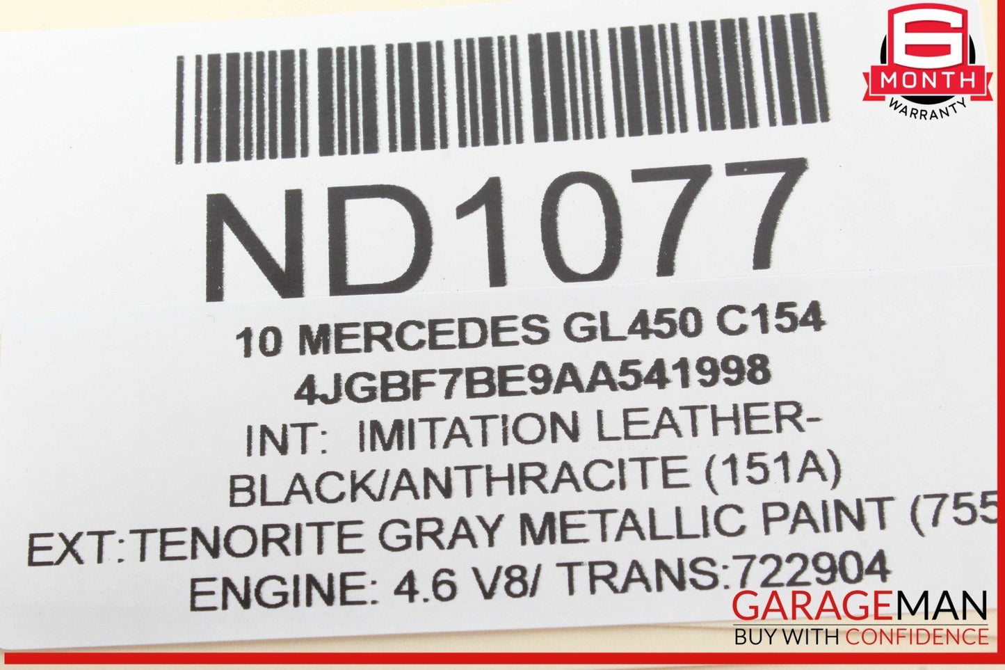06-13 Mercedes X164 GL450 ML500 ML350 Front Overhead Dome Light Lamp Gray OEM