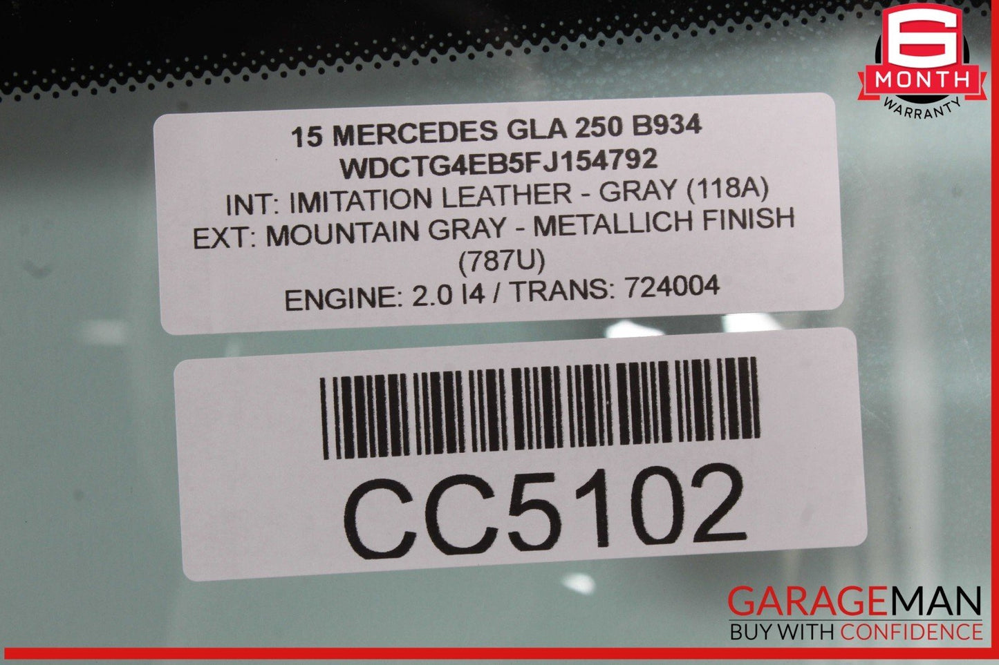 15-20 Mercedes X156 GLA250 Front Windshield Wind Shield Window Glass Panel OEM