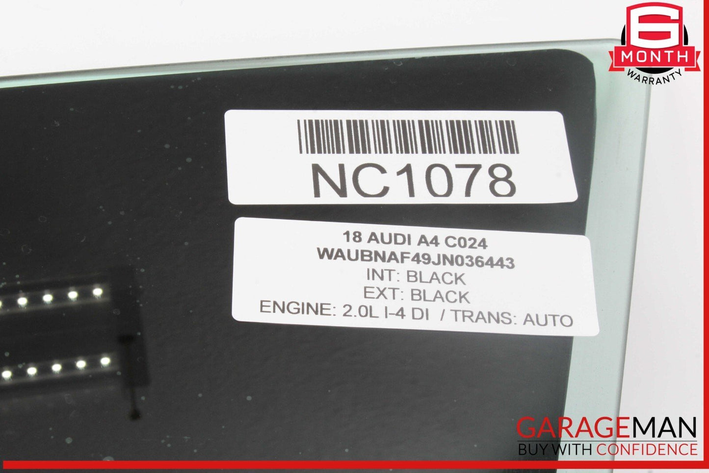 17-24 Audi A4 Front Left Driver Side Door Window Glass 8W0845201 OEM