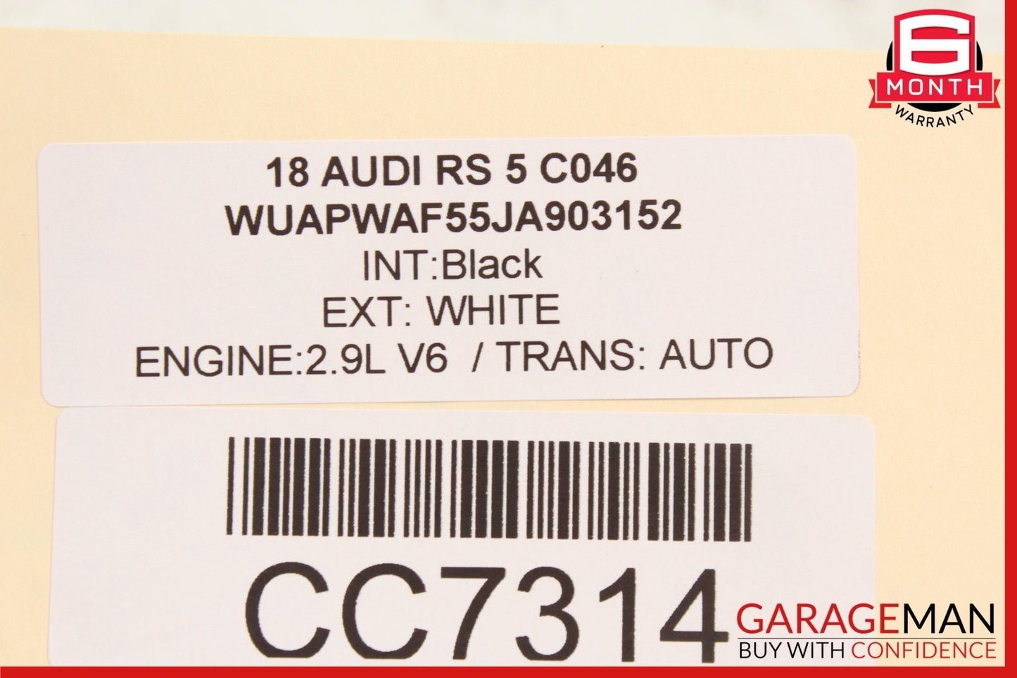 18-24 Audi RS5 Rear Bumper Reinforcement Bar Assembly OEM