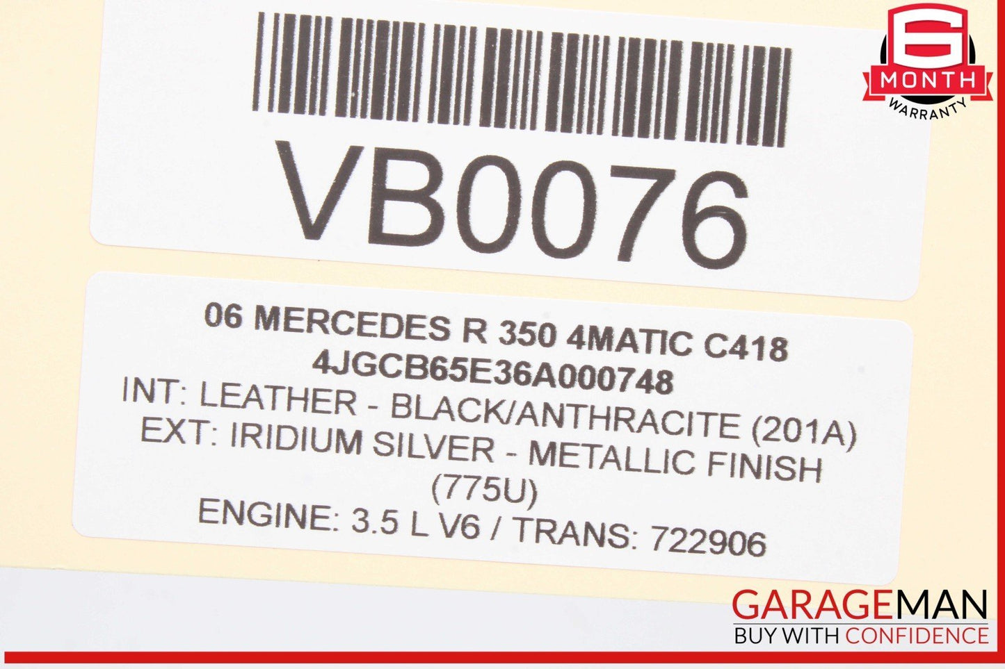 06-07 Mercedes W251 R350 4MATIC Speedometer Instrument Cluster 2515409747 OEM
