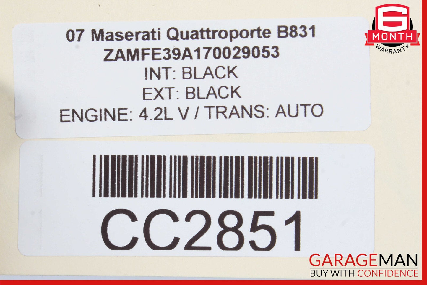 03-13 Maserati Quattroporte M139 Sunroof Guide Rail Frame Glass Track w/ Shade