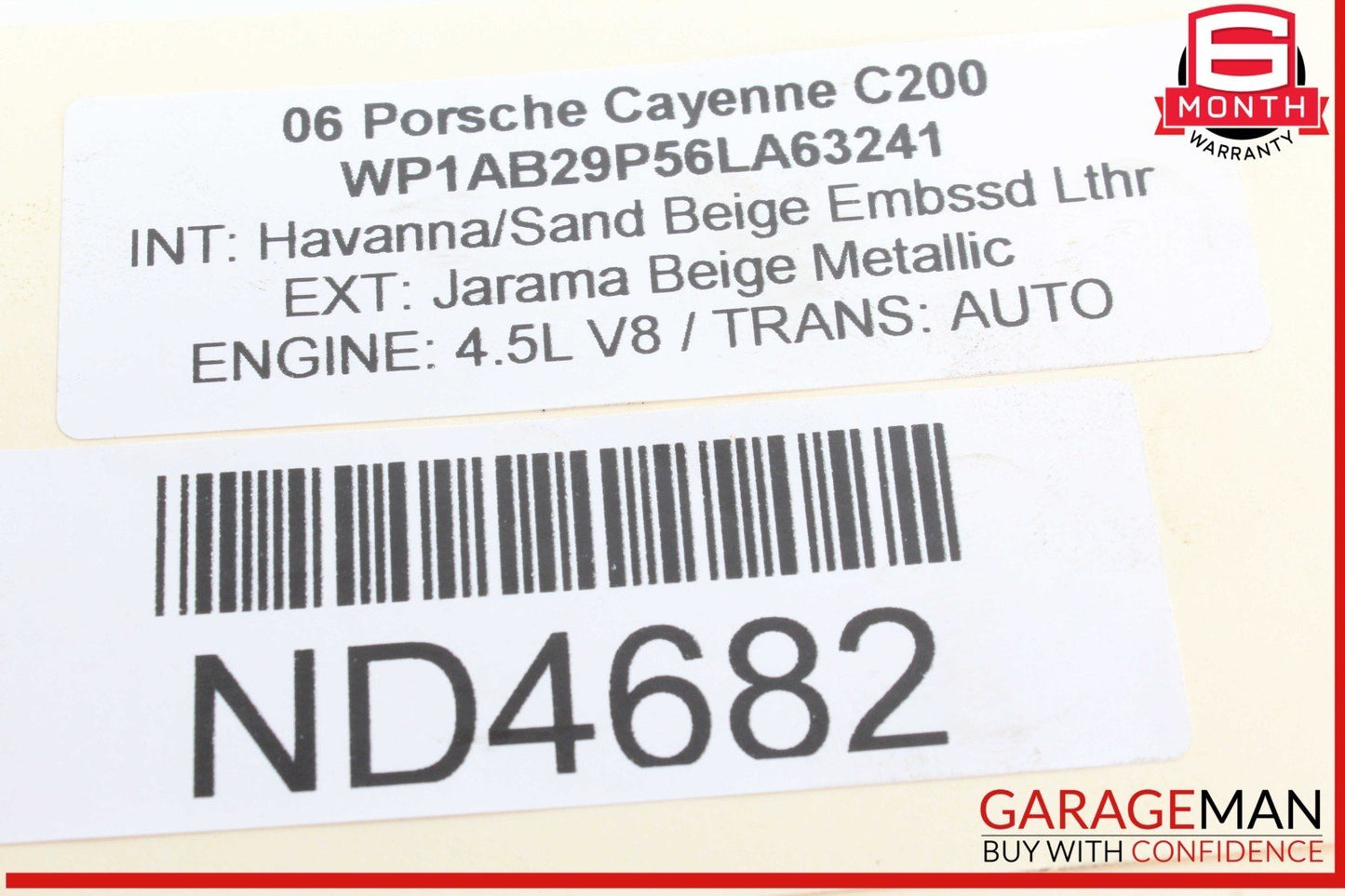 03-06 Porsche Cayenne 955 Right Side Engine Exhaust Camshaft 94810518101 OEM