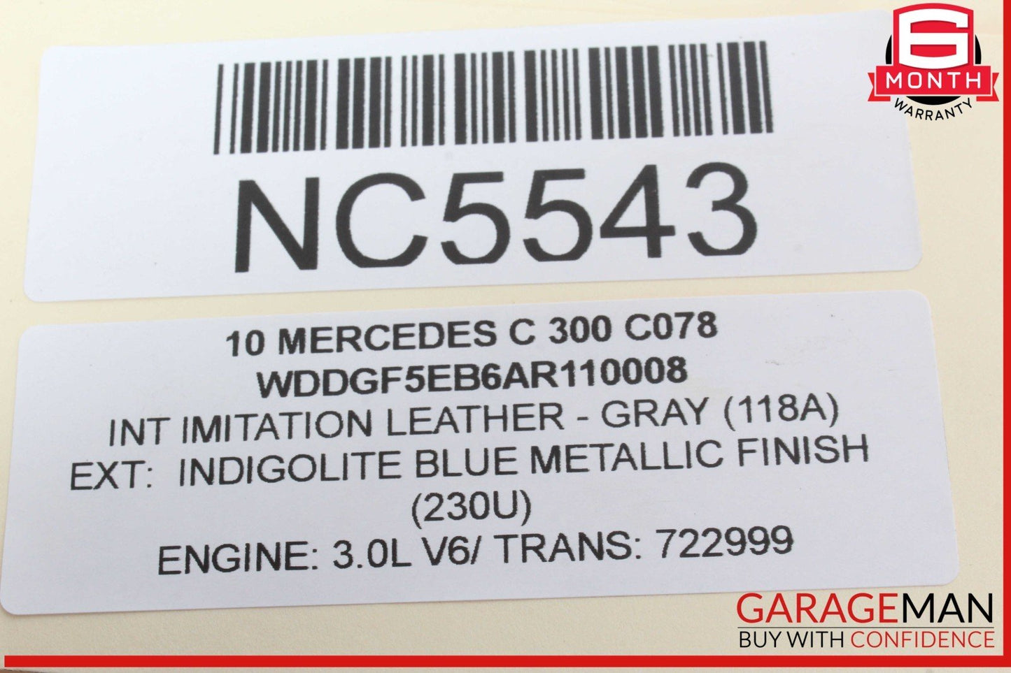 05-12 Mercedes W204 C300 E350 SLK300 Fuel Injector Rail w/ Fuel Injectors OEM